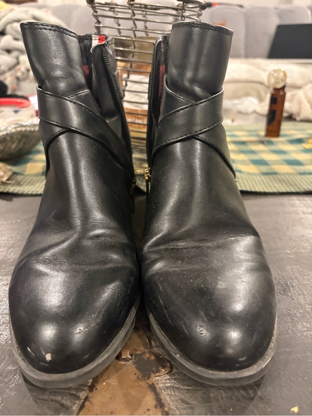 Tommy Hilfiger Black Leather Chukka Boots